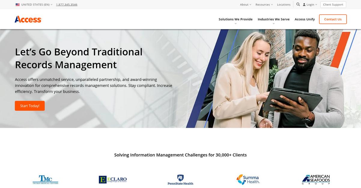 Access Document Management Homepage