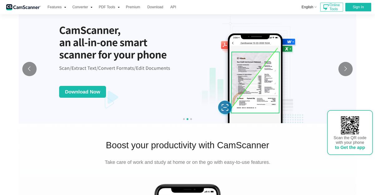 Cam Scanner Homepage