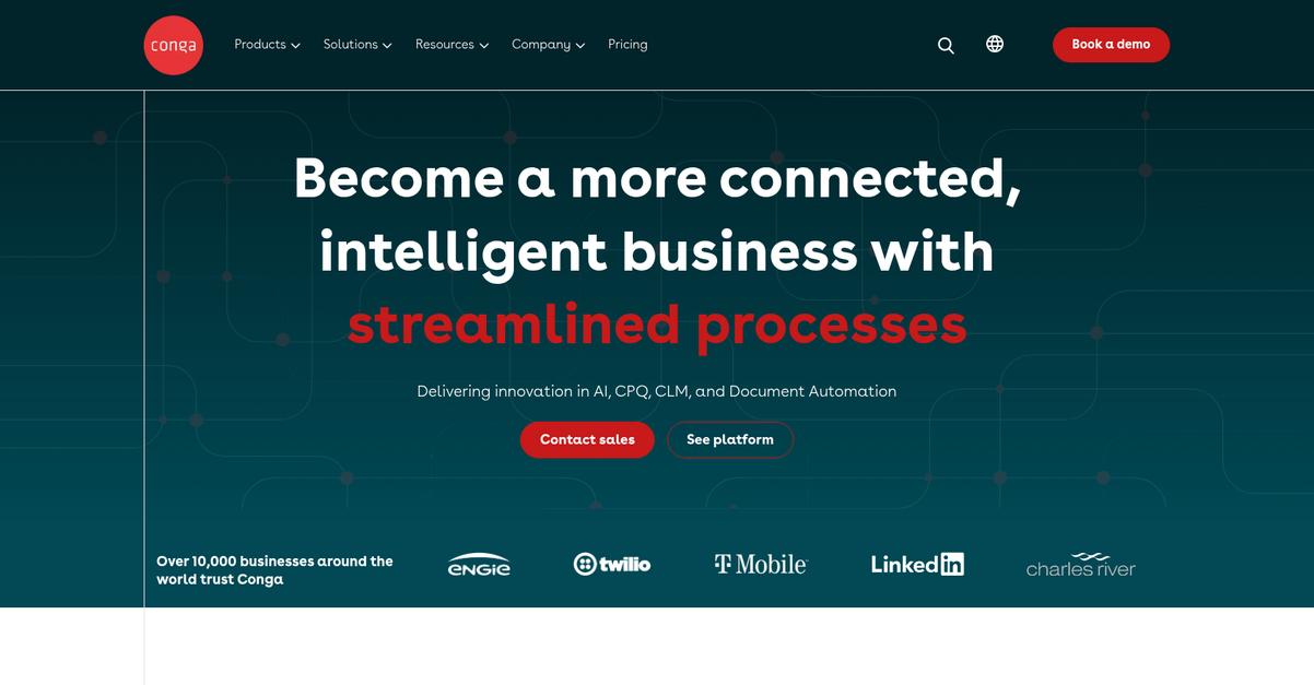 Conga Platform Homepage