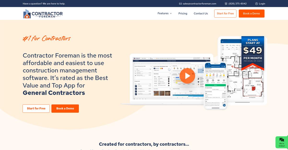 Contractor Foreman Homepage