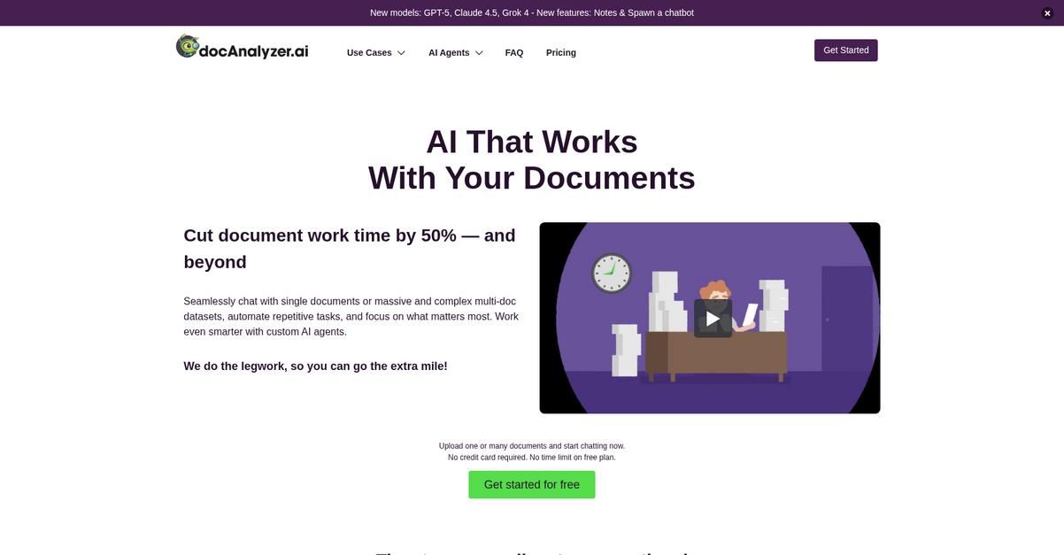 Doc Analyzer.Ai Homepage