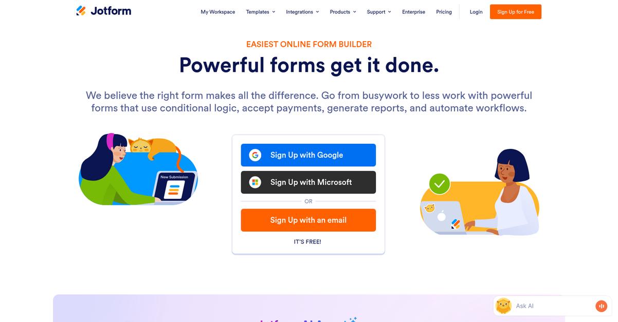Jotform Homepage