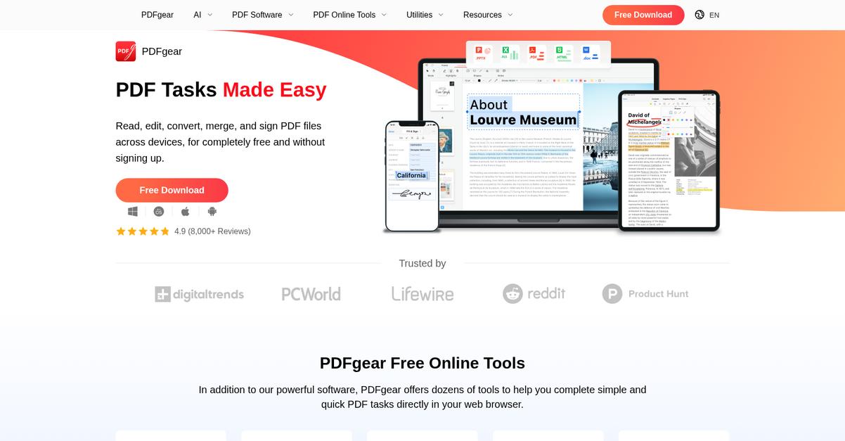 Pdfgear Homepage