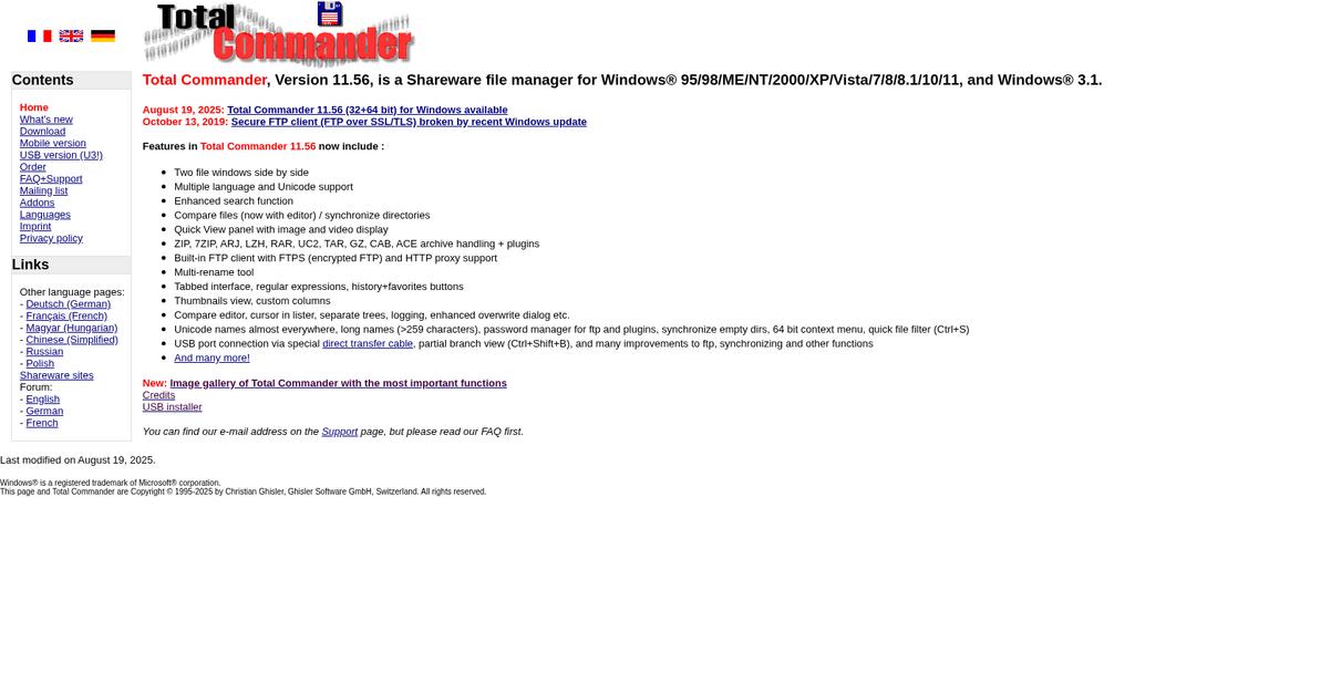Total Commander Homepage