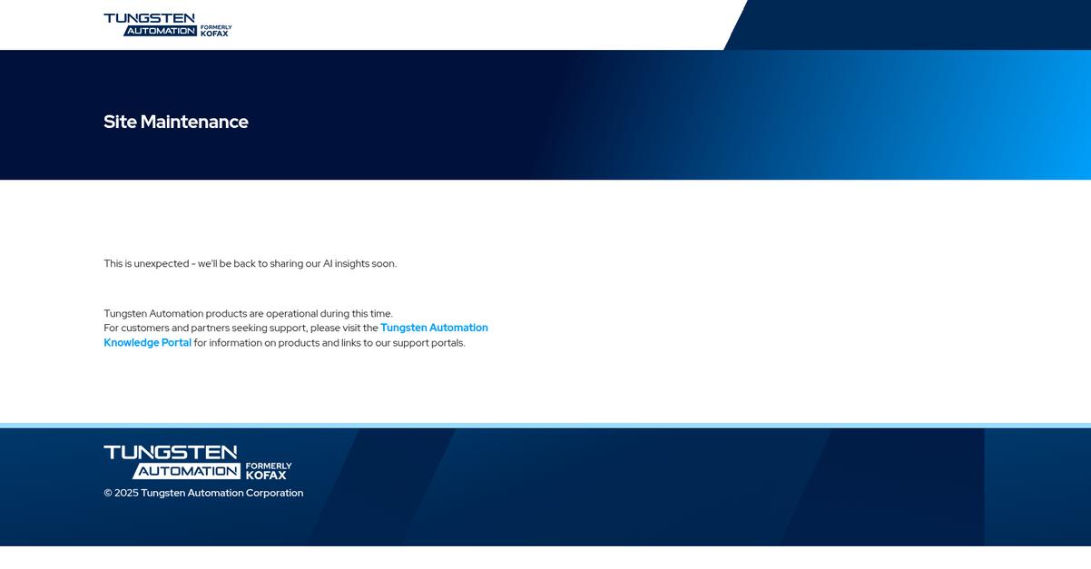 Tungsten Capture Homepage