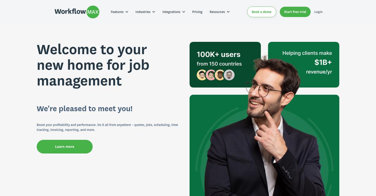Workflow Max Homepage