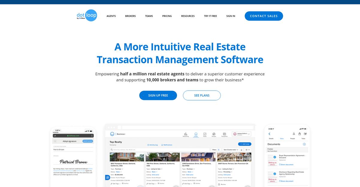 Dotloop Homepage
