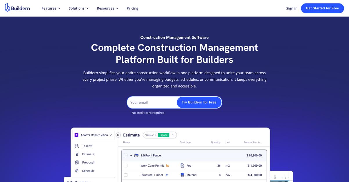 Buildern Homepage