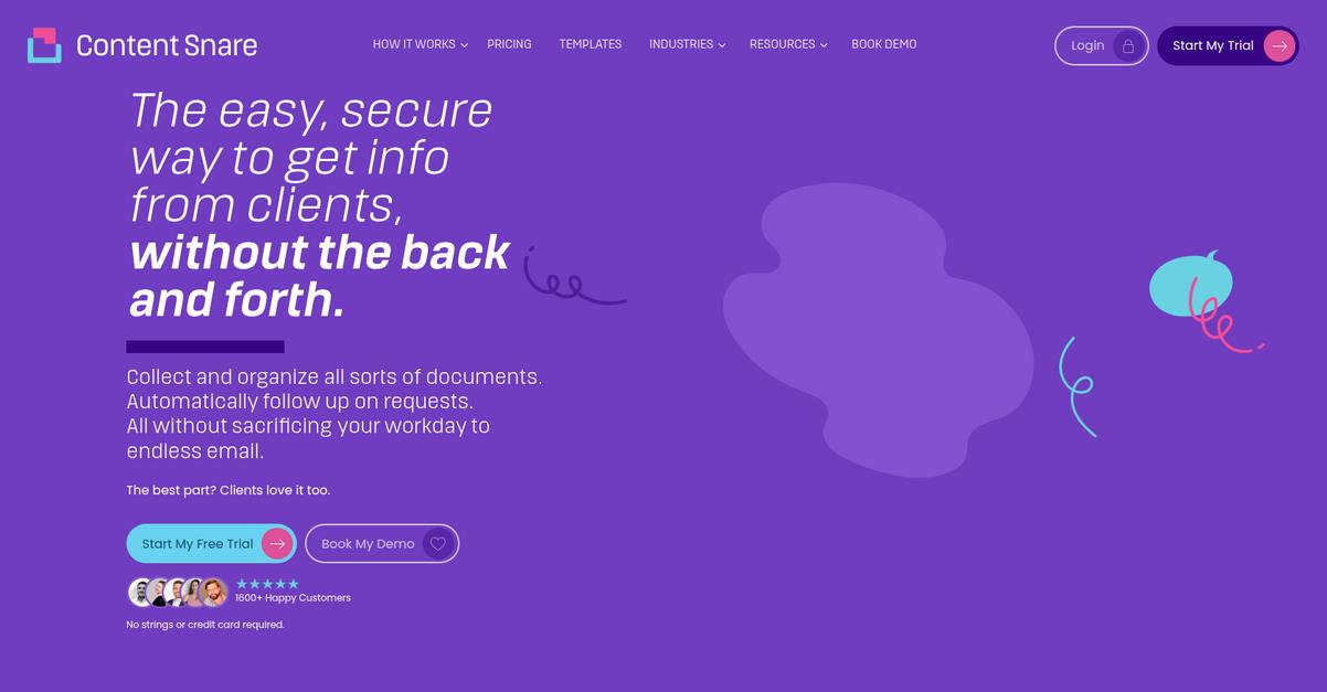 Content Snare Homepage