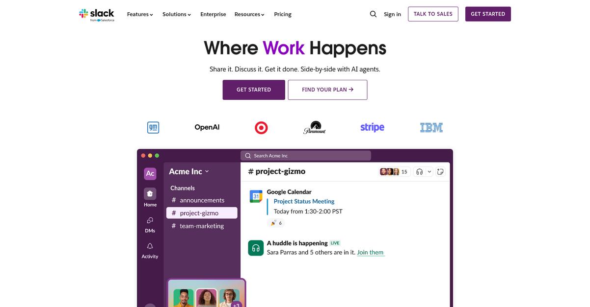 Slack Homepage