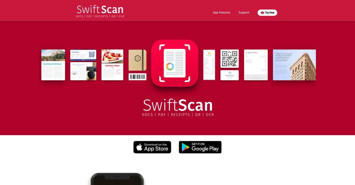 Swift Scan Homepage