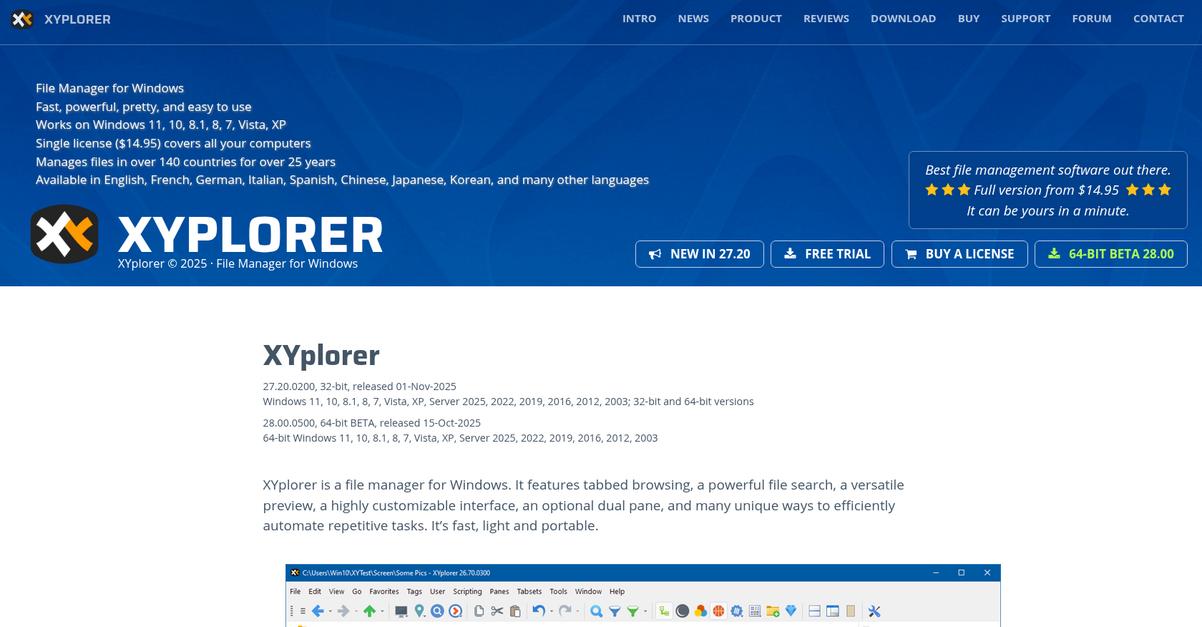 Xyplorer Homepage